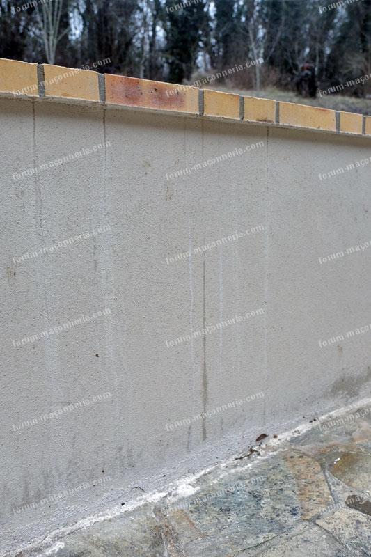 problèmes enduit monocouche sur des murets